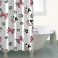 thumbnail image 4 of White Cow Bow Pattern Shower Curtain 36"x72" ,Bathroom Decorative Shower Curtains Set with 12 Hooks,Modern Waterproof Washable Shower Curtain, 4 of 6