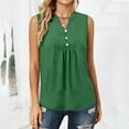 thumbnail image 6 of XFLWAM Women's V Neck Tank Tops Summer Sleeveless Dressy Tunic Blouses Ruffle Button Down Casual Lightweight Vest Shirt, 6 of 9