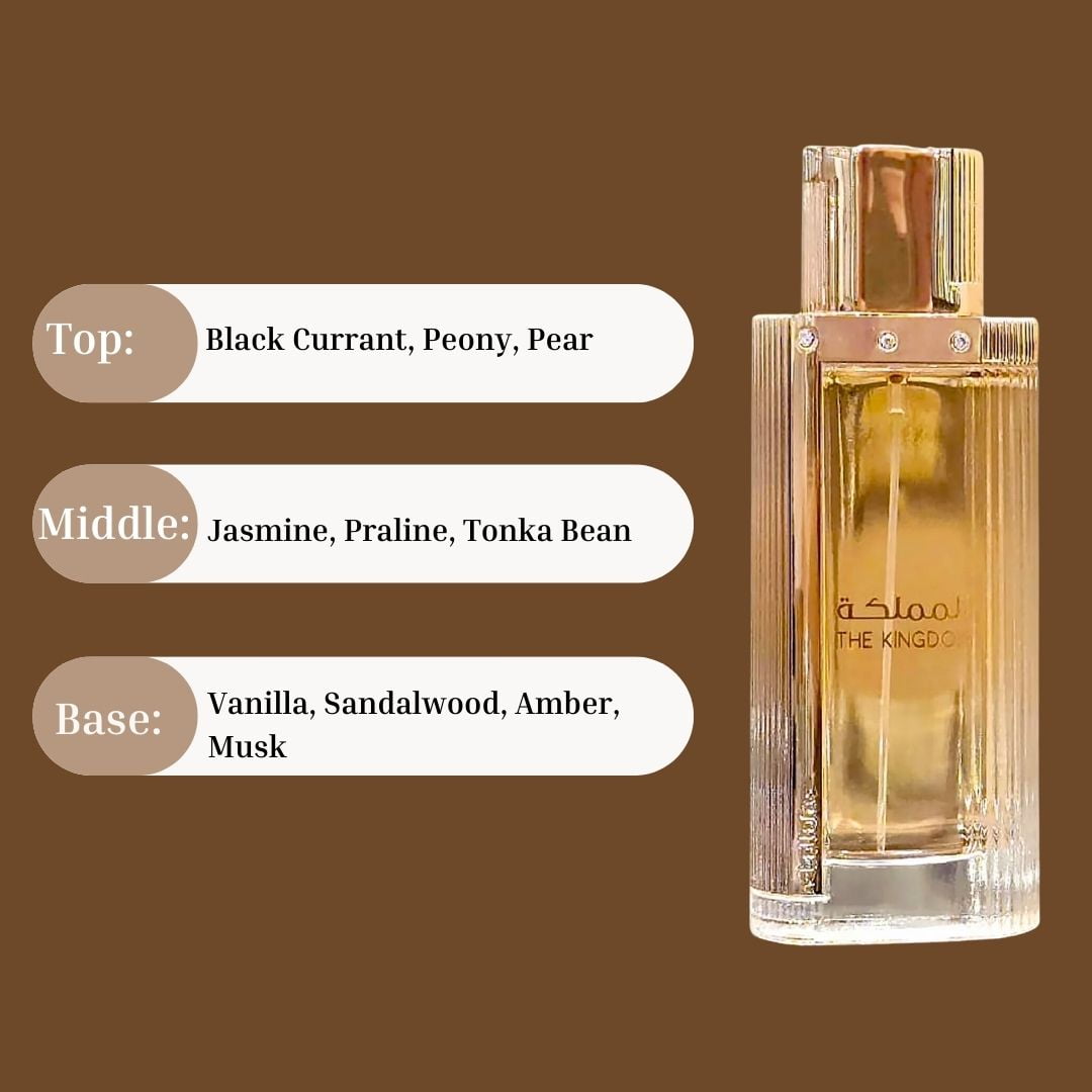 Lattafa THE KINGDOM for Women 100ml 香水 The Kingdom for Women EDP Spray 100ML (3.4 OZ) by Lattafa