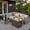Dark Gray, variant on Vcatnet 2 Pieces Outdoor Patio Wicker Furniture Sectional Sofa All-weather Conversation Set Denim Blue