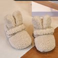 thumbnail image 5 of Quealent Unisex-baby Fleece Lined Non Skid Soft Slipper Booties With EarsSlipper Beige for Size 11.5, 5 of 7