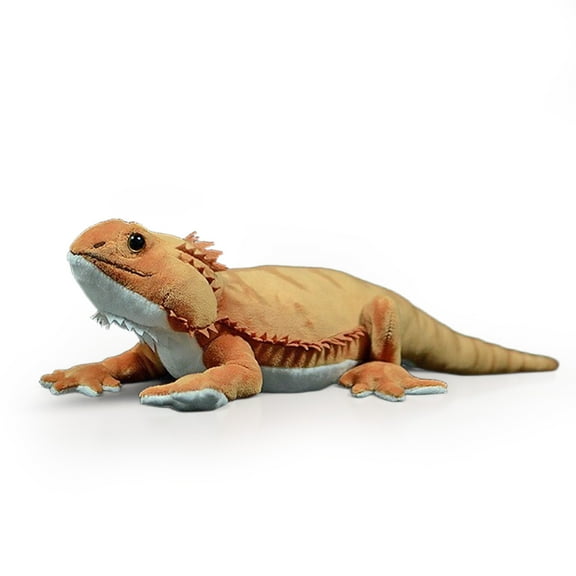 PuffPurrs Lifelike Central Bearded Dragon Plush Toy, Realistic Beardie Teddy Stuffed Animal, Desert-Dwelling Species Unique Toy Gift, 42 CM/16 IN