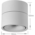 thumbnail image 5 of Foco de montaje en superficie ajustable de 7W - Focos empotrables LED de 7 * 10 CM Lámpara COB de lámpara de techo de ángulo ajustable Lámpara giratoria de 360 ° (Blanco-4000K) [Clase de eficiencia energética A+] oso de fresa Electrónica, 5 of 5