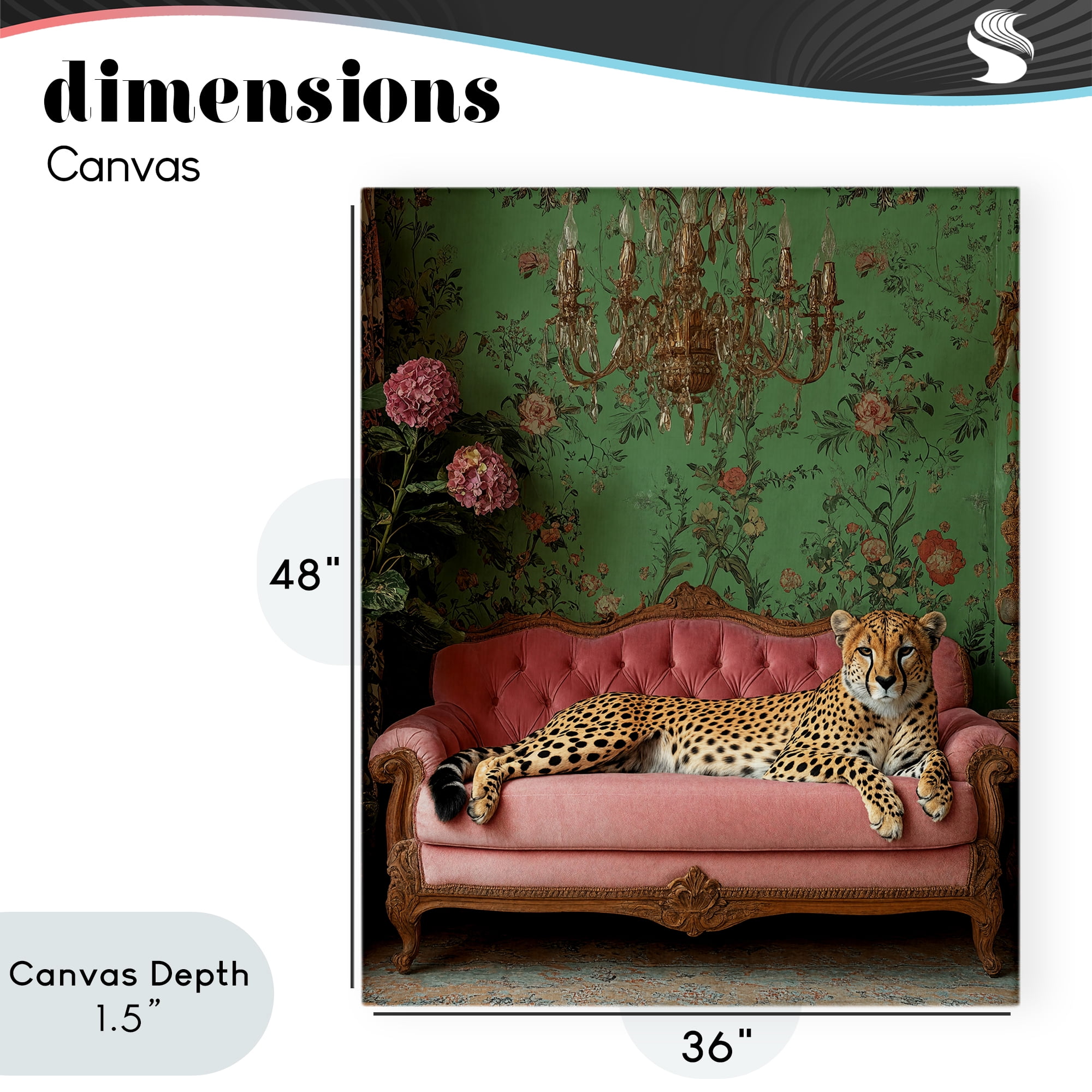 Stupell Industries Ornate Sophisticated Leopard Lounging Canvas Wall Art, design by Scott Stulberg