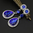 thumbnail image 1 of Daisyyozoid Wholesale Wedding Jewelry Rhinestone Style Wedding Earrings For Women Blue, 1 of 1