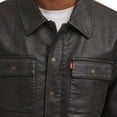 thumbnail image 4 of Levi’s Men’s Full Fleece Lining Faux Leather Jacket, Brown, Medium, 4 of 6