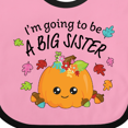 thumbnail image 4 of Inktastic I'm Going to be a Big Sister- cute Halloween pumpkin Girls Baby Bib, 4 of 4