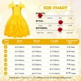 thumbnail image 2 of Jurebecia Princess Dresses for Girls Halloween Costume Layered Off Shoulder Cosplay Birthday Outfit Yellow Kids Birthday Holiday Theme Party Clothes 100 cm 2-3 Years, 2 of 13
