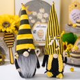 thumbnail image 1 of SUSUchens Muñeca gnomo Elemento del día de la abeja Adorno de elfo sin rostro Color girasol Sombrero largo Figura de gnomo Muñeca de tela Decoración del hogar Mujeres, 1 of 8