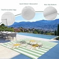 thumbnail image 3 of Daisy Flower Outdoor Rug for Patio/Deck/Porch, Non-Slip Large Area Rug 6 x 9 Ft, Watercolor Farmhouse Country Floral Stripe Indoor Outdoor Rugs Washable Area Rugs, Camping Rug Carpet Runner, 3 of 8