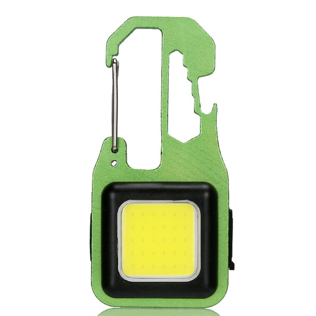 Billuyoard Mini linterna LED de alto lúmenes, llavero de emergencia, abrebotellas de bolsillo, luz de trabajo ajustable, Camping, escalada Iluminación y accesorios Verde Billuyoard HA074452-04