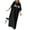 Black, variant on Women's Summer Casual Flowy T-Shirt Dress with Floral Print Loose Fit Comfortable Long Dress for Everyday Wear Womens Casual Trendy Midi Dresses