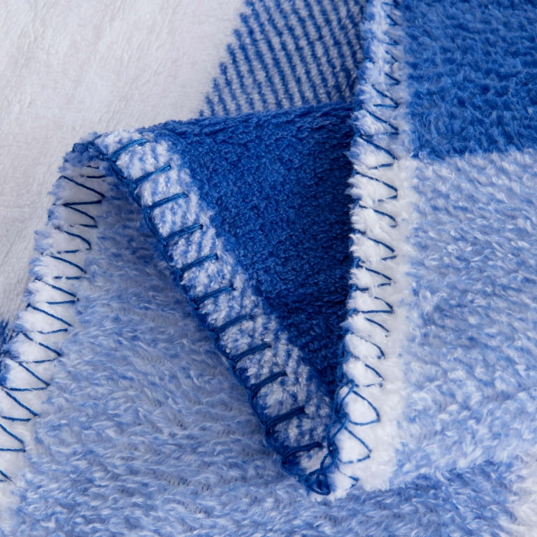 No Sew Fleece Blanket KIT Folk Horse Blue RARE 48 x 60 Anti-Pill Fleece
