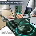 thumbnail image 4 of Decase Case for Samsung Galaxy Z Fold 7, Shockproof Magnetic 360° Rotating Kickstand Phone Case, Wireless Charging Supported,Darkgreen, 4 of 11