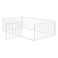 thumbnail image 4 of DreamBuck Twin Montessori Floor Bed with Safety Fence and Door, Metal Floor Bed Frame, Minimalist Versatile Floor Bed for Boys, Girls, Twin Bed Frame for room, Playroom, 4 of 9