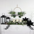 thumbnail image 3 of Northlight Mixed Foliage and Jingle Bell Christmas Pillar Candle Holder - 29", 3 of 7