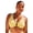 Lemon Mist Gingham, variant on Women's Ring Underwire Crossback Bikini Top
