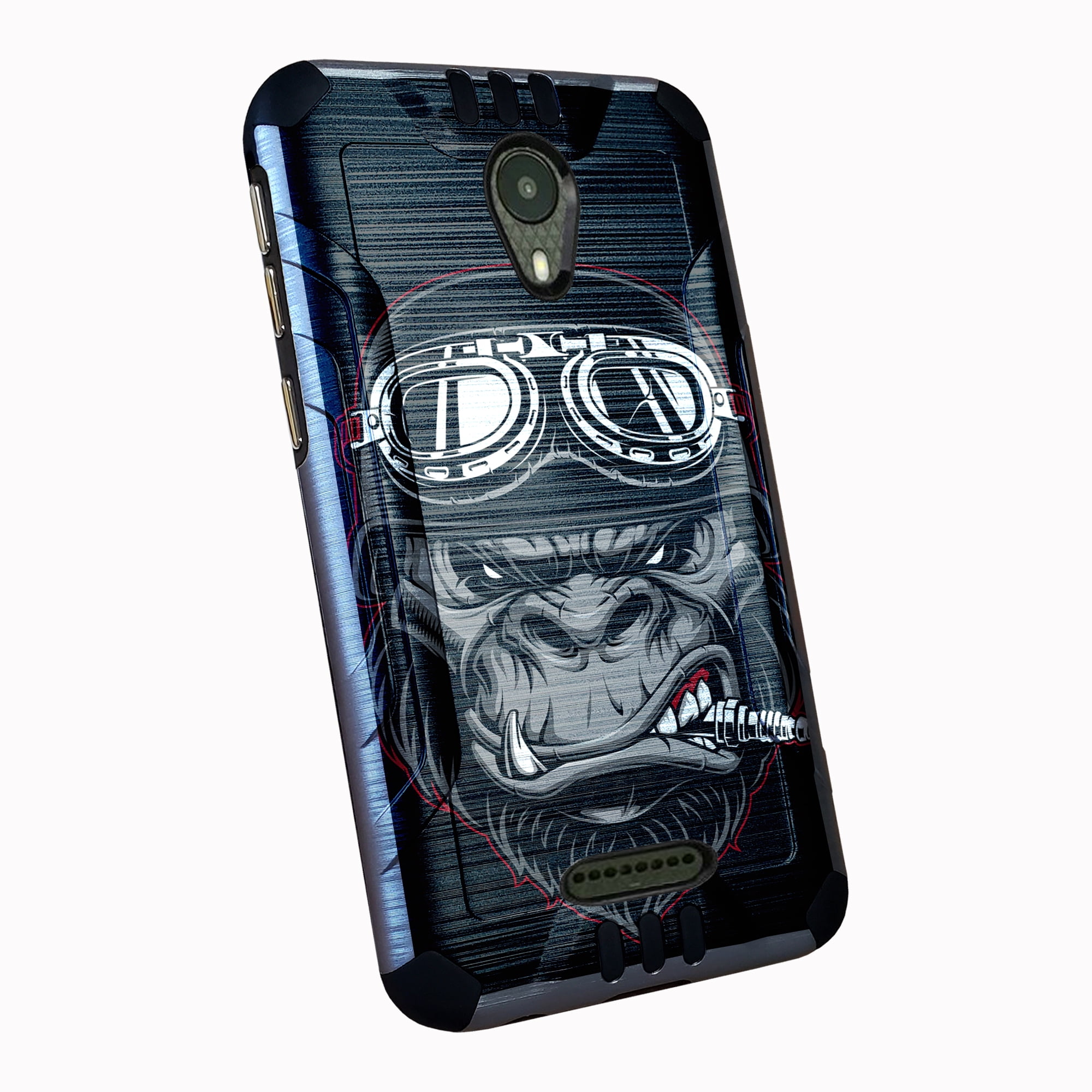 DALUX Combat Phone Case Compatible with Alcatel Insight / TCL A1 A501DL - Gorilla Biker