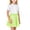 Green, variant on Kilaqueen Girls Shimmer Pleated Skirt with Elastic Waist, Metallic A Line Mini Skater Skirt for Parties, Dance, Performances and Holiday Outfits