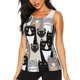 thumbnail image 1 of Balery Colors Cats Camiseta sin mangas estampada ligera para mujer, tops de entrenamiento sin mangas, camisetas de yoga transpirables de secado rápido.-XX-Large, 1 of 7