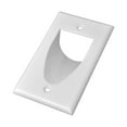 thumbnail image 5 of Recessed Single 1 Gang Low Voltage Cable Wall Plate White (10 Pack), 5 of 6