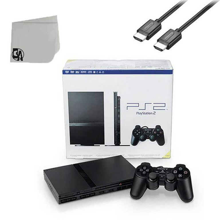 forhøjet bus flydende Sony PlayStation 2 Slim Video Game Console Black With HDMI Cable BOLT  AXTION Bundle Used - Walmart.com