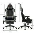 thumbnail image 3 of Goplus Massage Gaming Chair Adjustable Reclining Racing Chair w/Headrest&Footrest Gray, 3 of 12