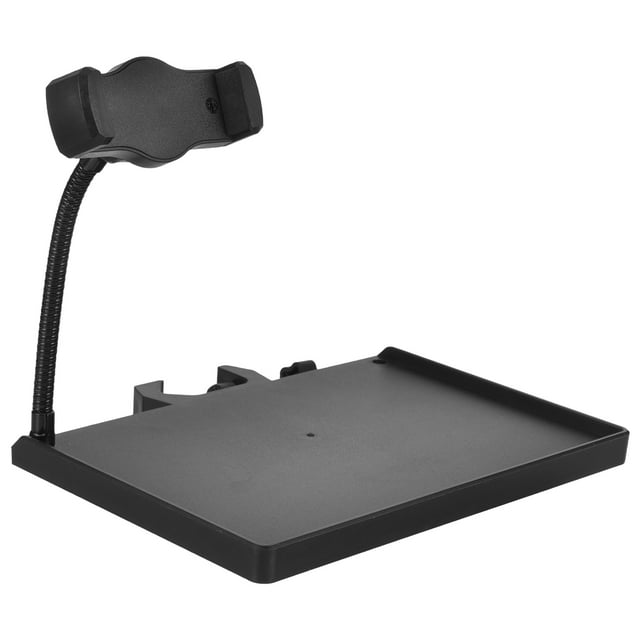 Microphone Stand Plastic Tray with Phone Holder Mic Stand Clamp-On Rack Tray Holder