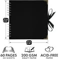 thumbnail image 2 of Scrapbook Album 60 Pages (8 x 8 Inch) Brown Thick 200gsm Kraft Paper, Photo Album Scrapbook, Memory Book - Ideal for Your Scrapbooking Albums Art & Craft Projects, 2 of 7