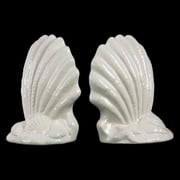 Urban Trends Ceramic Clam Seashell Valve Bookend