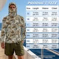 thumbnail image 6 of SEANATIVE Sun Protection Fishing Shirts for Men Long Sleeve Hooded Rash Guard Men's Outdoor Fishing Apparel for Swimming Surfing Kayaking Hiking, M, Hunting Forest Camouflage, 6 of 7