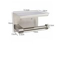 thumbnail image 1 of Porte-rouleau de Toilette en Acier Inoxydable, Couleur Acier, 360 G, 1 of 5