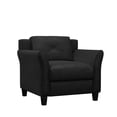 thumbnail image 1 of Lifestyle Solutions Chaise en Microfibre Hartford Noire, 1 of 5