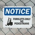 thumbnail image 5 of (2 Pack) Forklifts Only No Pedestrians OSHA Notice Sign 10 Inch X 7 Inch Plastic Sign, Weather Resistant, UV Protected for Workplace, Business, and Construction Site, Made in the USA, 5 of 8