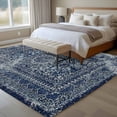 thumbnail image 4 of 8'x10' Area Rugs, Boho Blue Indoor Outdoor Area Rug for Living Room Bedroom, Vintage Ethnic Modern Geometric Abstract Washable Bathroom Rugs Kitchen Floor Carpet Mats Home Decor Aesthetic, 4 of 8