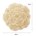 thumbnail image 6 of Table Place Mat - 15" Round Vinyl Placemat Hollow Out Design, Non-Slip Flower Functional Mat for Dining Table, 6 of 6