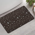 thumbnail image 2 of Brown Star Moon Constellation Pattern Bathroom Rugs Mat,Non Slip Microfiber Bathroom Rug,Rubber Backing,Soft Bathroom Mats for Bathroom Floor,Tub and Shower,17x30in(43x75cm), 2 of 5