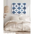 thumbnail image 3 of Boho Aztec Blue Wall Art for Living Room,Canvas Picture Wall Decor for Bathroom Bedroom,Southwest Geometric Abstract Tribal Painting Artwork for Office Kitchen Hallway Dining Room Home Decor 16"x20", 3 of 8