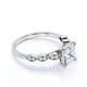 thumbnail image 3 of JeenMata Anillo de Compromiso Solitario de Moissanita de Corte Princesa de 1,75 Quilates en Oro Blanco de 18 K sobre Plata, 3 of 6