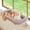 Natural Color Wood w/ Brown Bed, variant on SnugCloud Cat Window Perch with 4-Sided Bolster - Orthopedic Cat Hammock for Window Sill - Solid Hardwood & Metal Frame - Window Seat for Pets (Natural Color Wood w/White Bed, Medium)