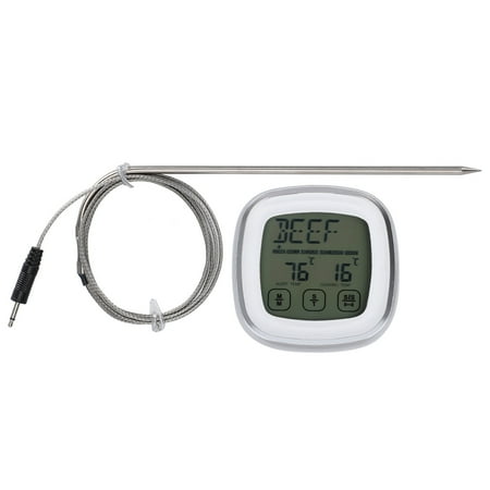 

Haofy EECOO Digital Meat Thermometer Wireless Food Thermometer Electronic Digital Touch Screen W/Timer Alarm For Sugar Boiling Barbecue
