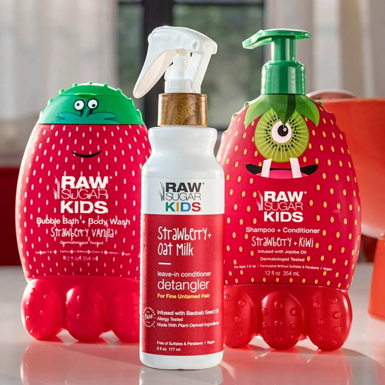 Raw Sugar Kids Leave-In Conditioning Detangler - Strawberry Raw Sugar Kids Leave-In Conditioning Detangler - Strawberry