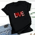 thumbnail image 6 of Kayannuo Love Heart Printed Womens Tees Valentine's Day T Shirts for Women Women's Printed Short Sleeved Round Neck T-shirt Tops, 6 of 6