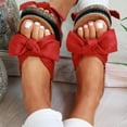 thumbnail image 3 of Dakaela Flat Sandals for Women Bowknot Comfortable Slip on Beach Slide Slippers Summer Shoes Size 4-12, 3 of 5