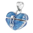 thumbnail image 2 of EHJRE Vintage Heart Enamel Color Keepsake Memorial Urn Ash Pendant fit Necklace Blue, 2 of 9