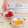 thumbnail image 2 of Heat-Resistant Ceramic Serving Bowl with Handles - Dishwasher Safe, Stylish Blue and White Windmill Design for Snacks, Salads, Fruits, Condiments - Versatile Tableware for Daily Meals & Special, 2 of 6