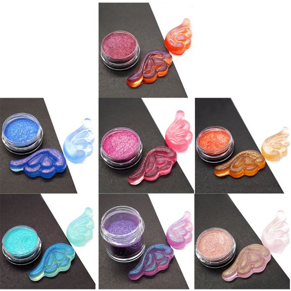 Milue 7 Colors Craft Glitter for Epoxy Resin for Bath Bombs Slime Candle Making