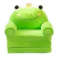 thumbnail image 1 of WRJgZilz Sillón con respaldo de polipropileno con bonitos dibujos animados, sofá convertible plegable 2 en 1, color verde, 1 of 4