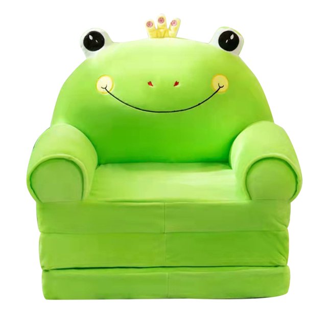 WRJgZilz Sillón con respaldo de polipropileno con bonitos dibujos animados, sofá convertible plegable 2 en 1, color verde