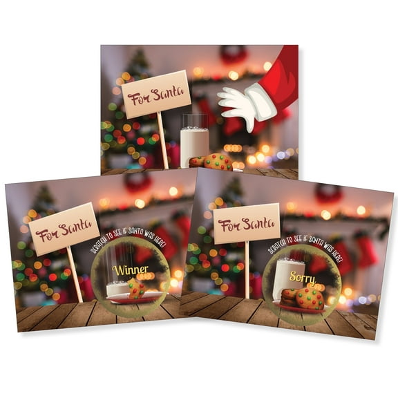 My Scratch Offs Christmas for Santa Cookies & Milk Scratch-off Card Game, 26 Pack
